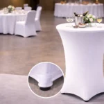 Stehtisch mit Stretchhaube – elastische Tischhusse für Gastronomie, Catering und Events