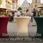 Stehtischhussen für das Weißenhorner Weinfest 2026